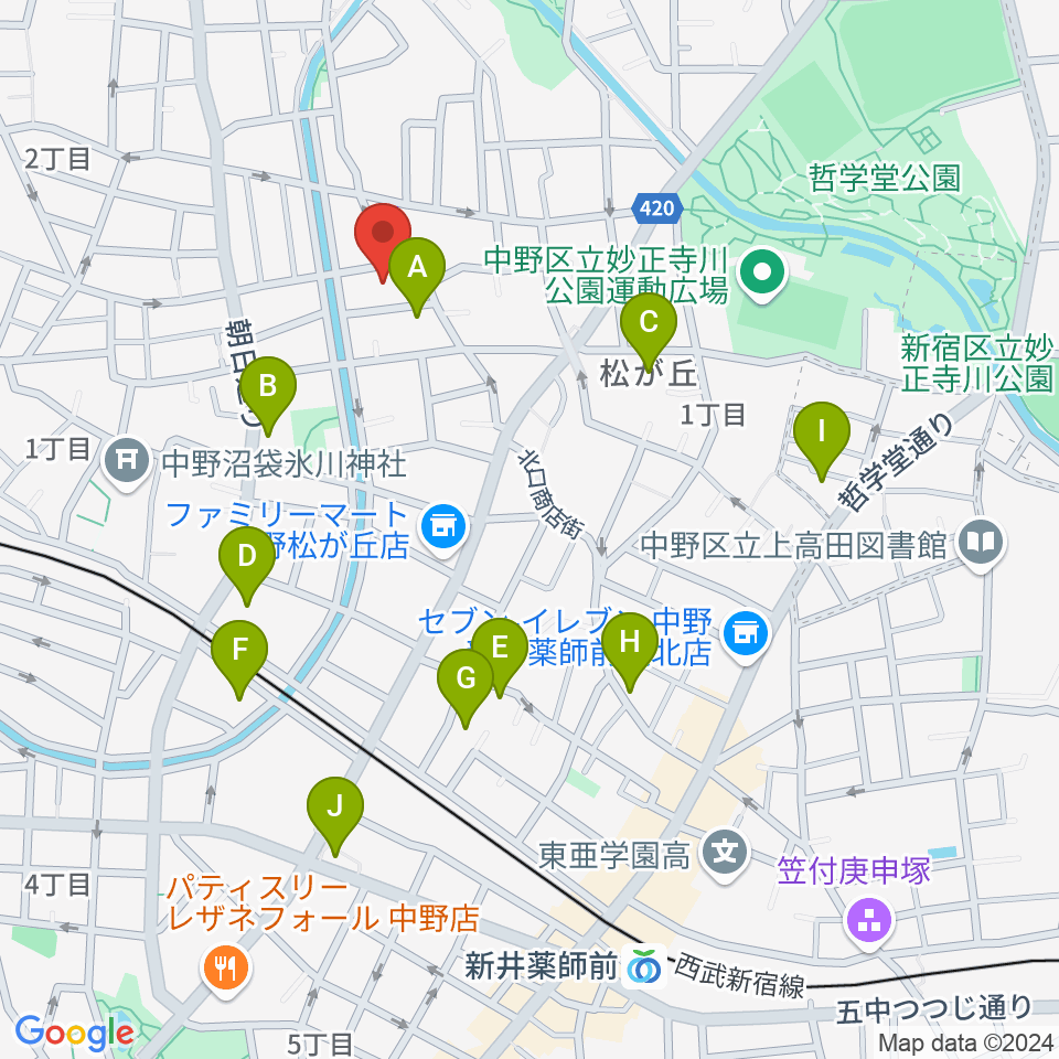 広田ピアノサービス周辺のホテル一覧地図