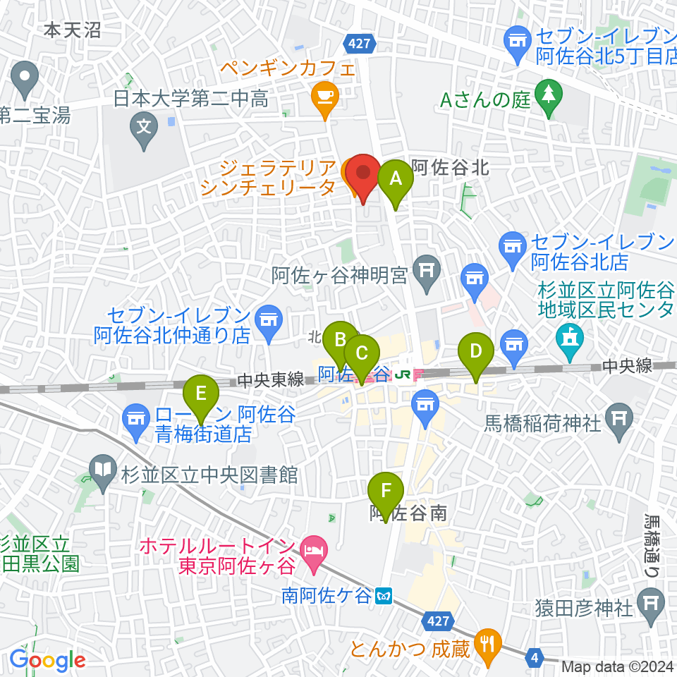 ヒストリークギターズ周辺のホテル一覧地図