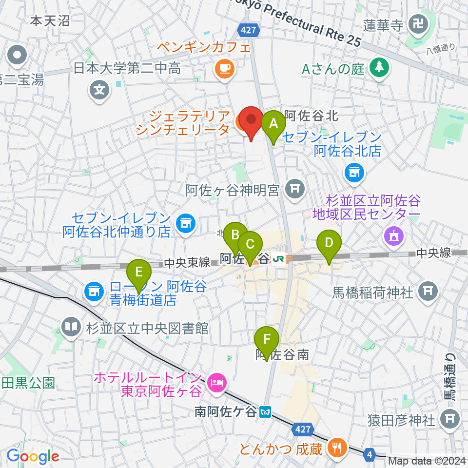 ヒストリークギターズ周辺のホテル一覧地図