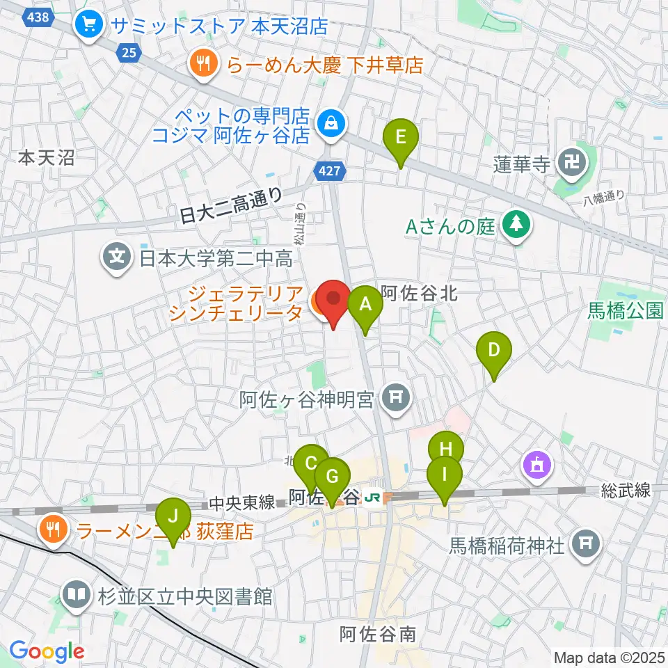 ヒストリークギターズ周辺のホテル一覧地図