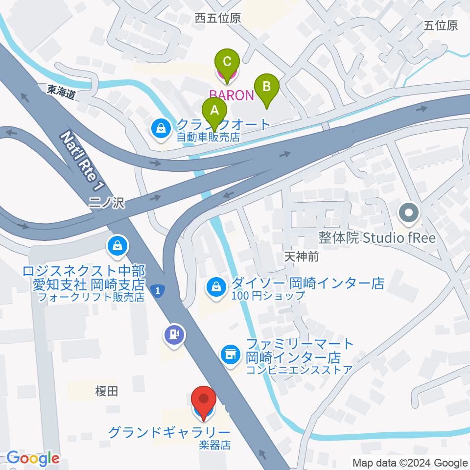 グランドギャラリー本社周辺のホテル一覧地図