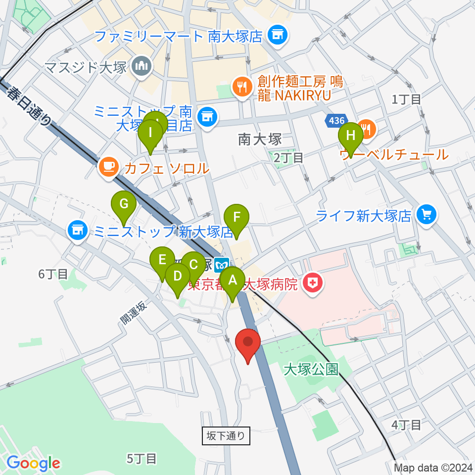 ギター工房 弦周辺のホテル一覧地図