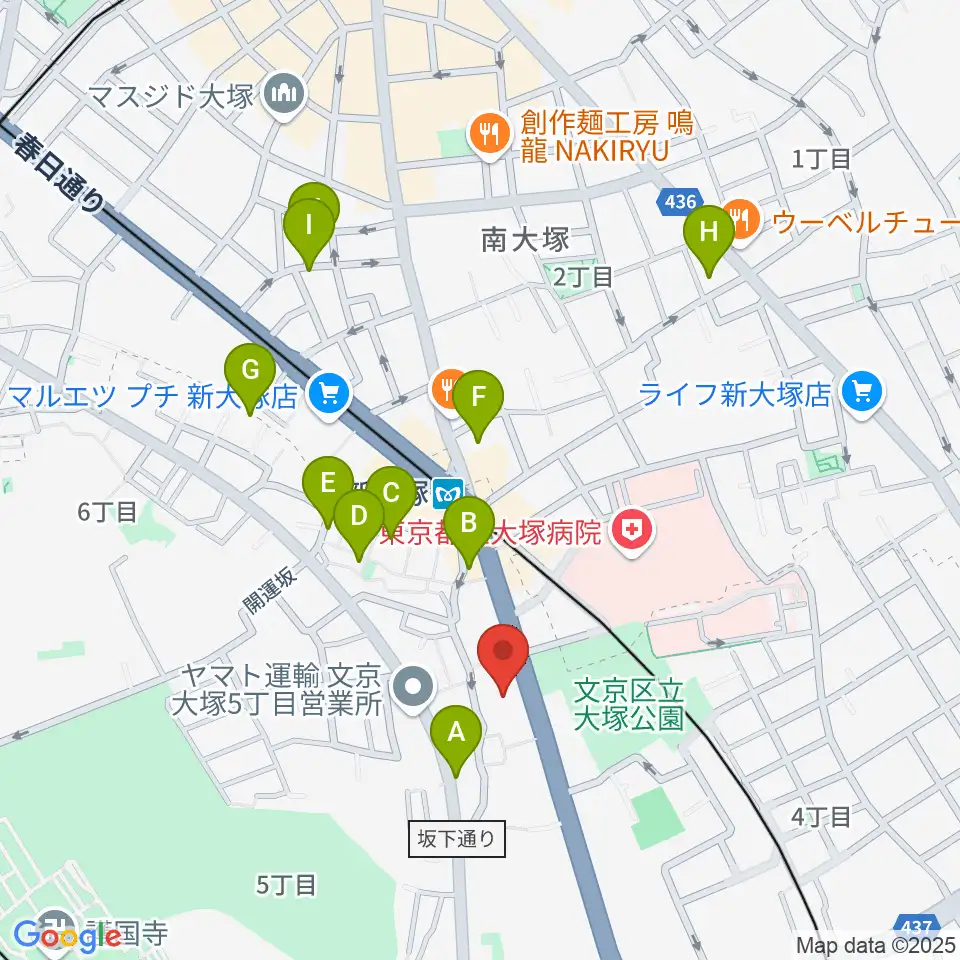 ギター工房 弦周辺のホテル一覧地図