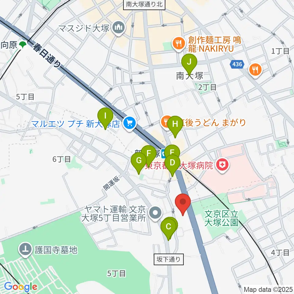 ギター工房 弦周辺のホテル一覧地図