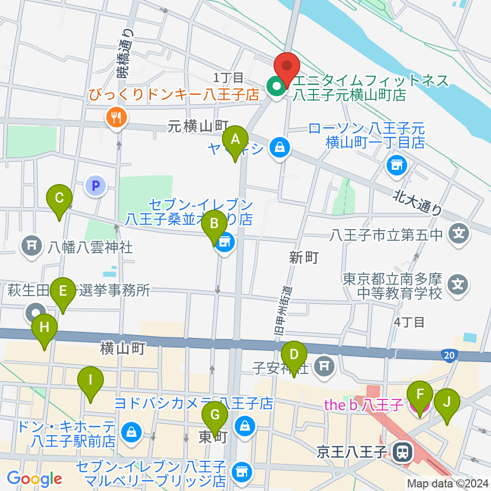 ベヒシュタイン・ジャパン八王子・技術営業センター周辺のホテル一覧地図