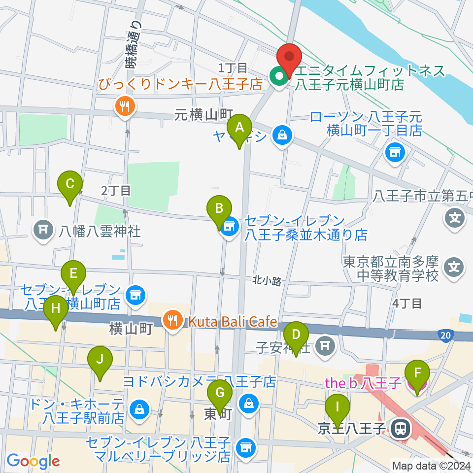 ベヒシュタイン・ジャパン八王子・技術営業センター周辺のホテル一覧地図