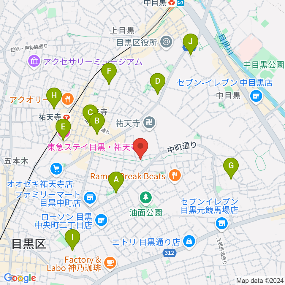 エビスギャング周辺のホテル一覧地図