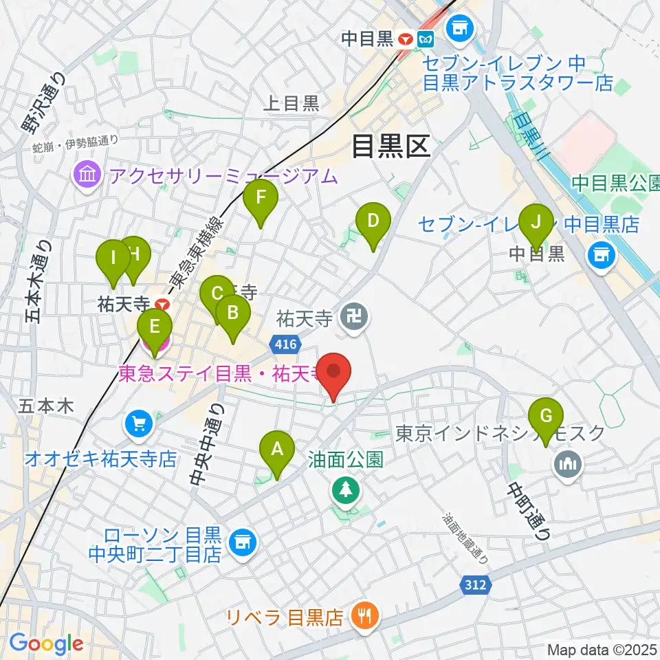 エビスギャング周辺のホテル一覧地図
