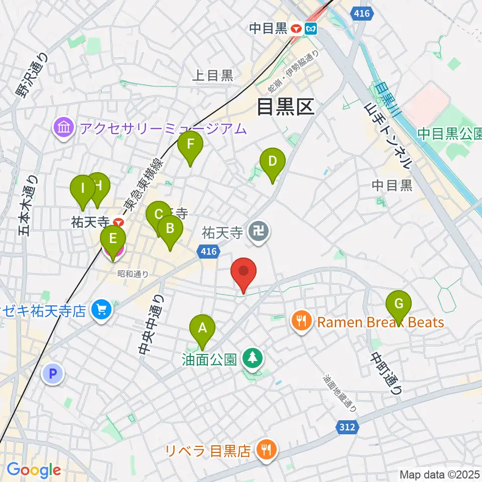 エビスギャング周辺のホテル一覧地図