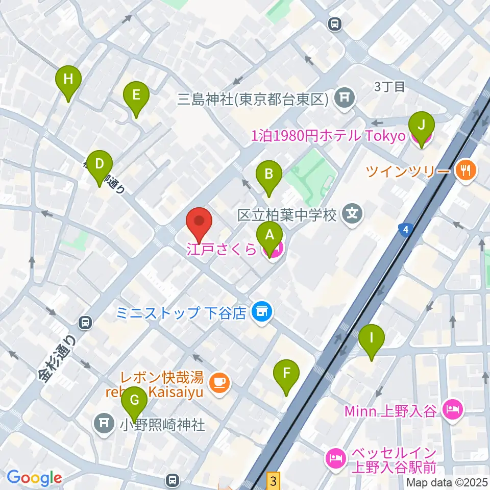 ギターショップ アウラ周辺のホテル一覧地図