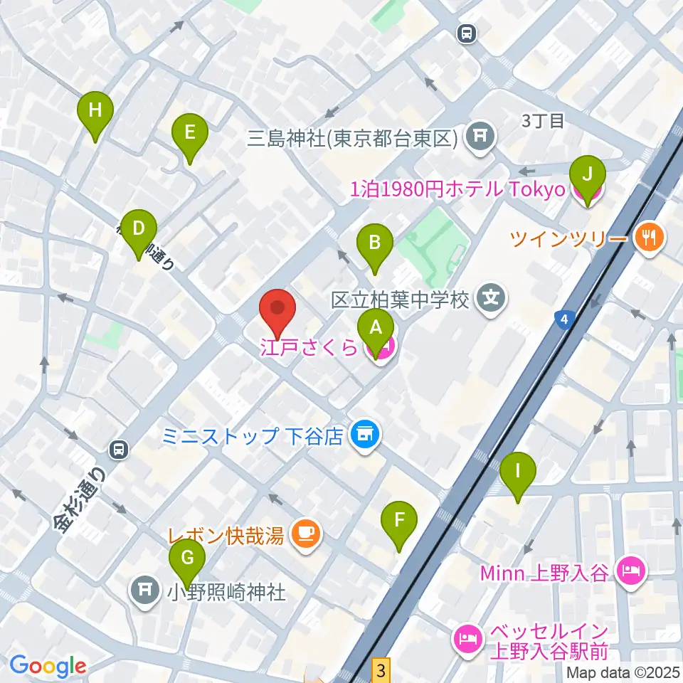 ギターショップ アウラ周辺のホテル一覧地図