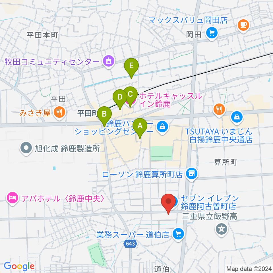 朝日楽器周辺のホテル一覧地図