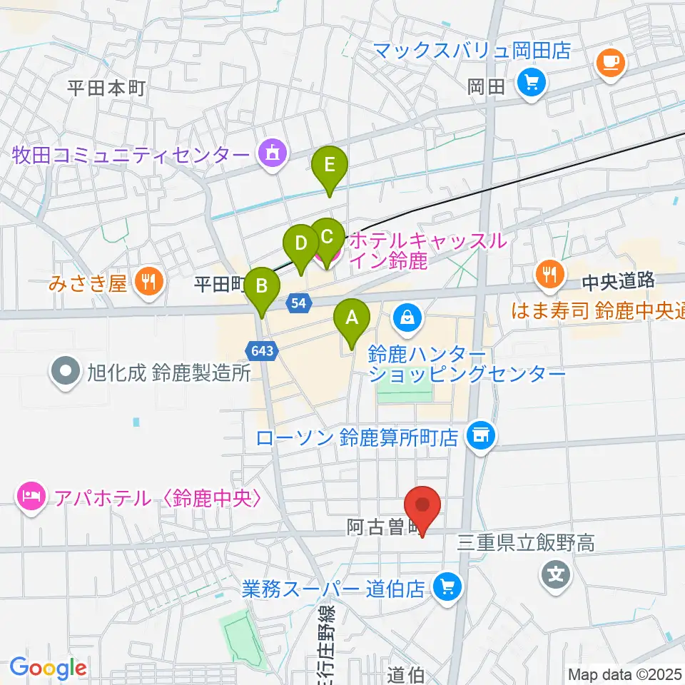 朝日楽器周辺のホテル一覧地図