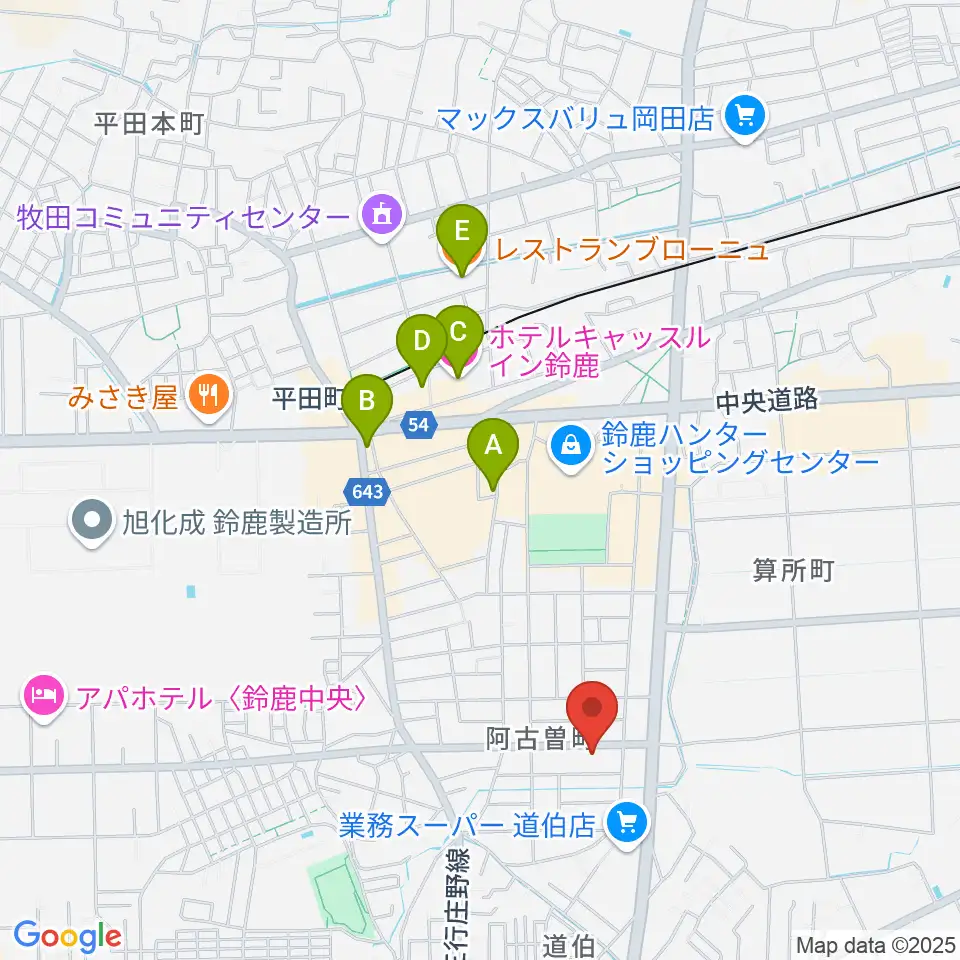 朝日楽器周辺のホテル一覧地図