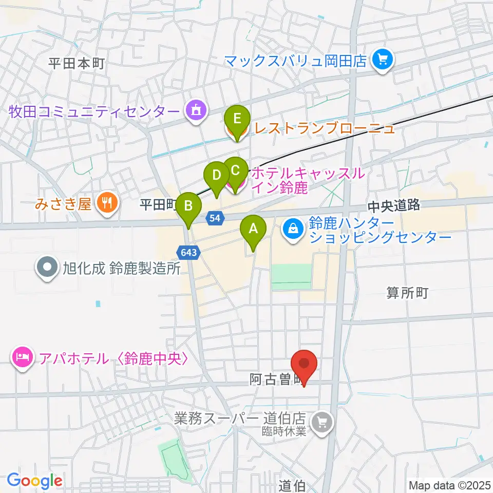 朝日楽器周辺のホテル一覧地図
