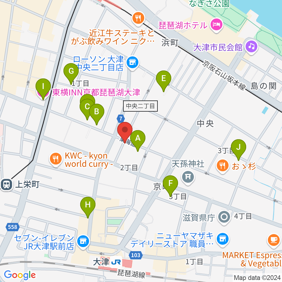 初音屋楽器周辺のホテル一覧地図