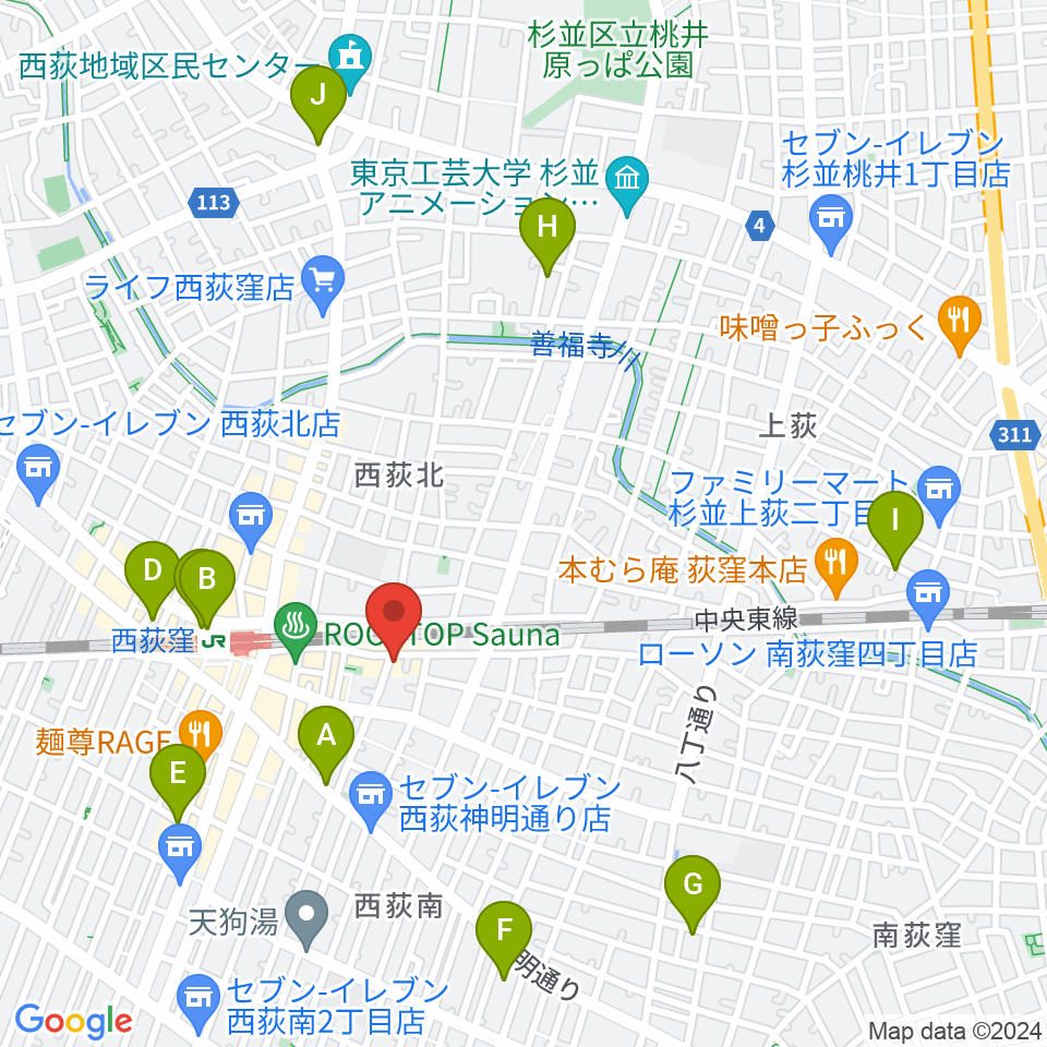 ギターショップG&M周辺のホテル一覧地図