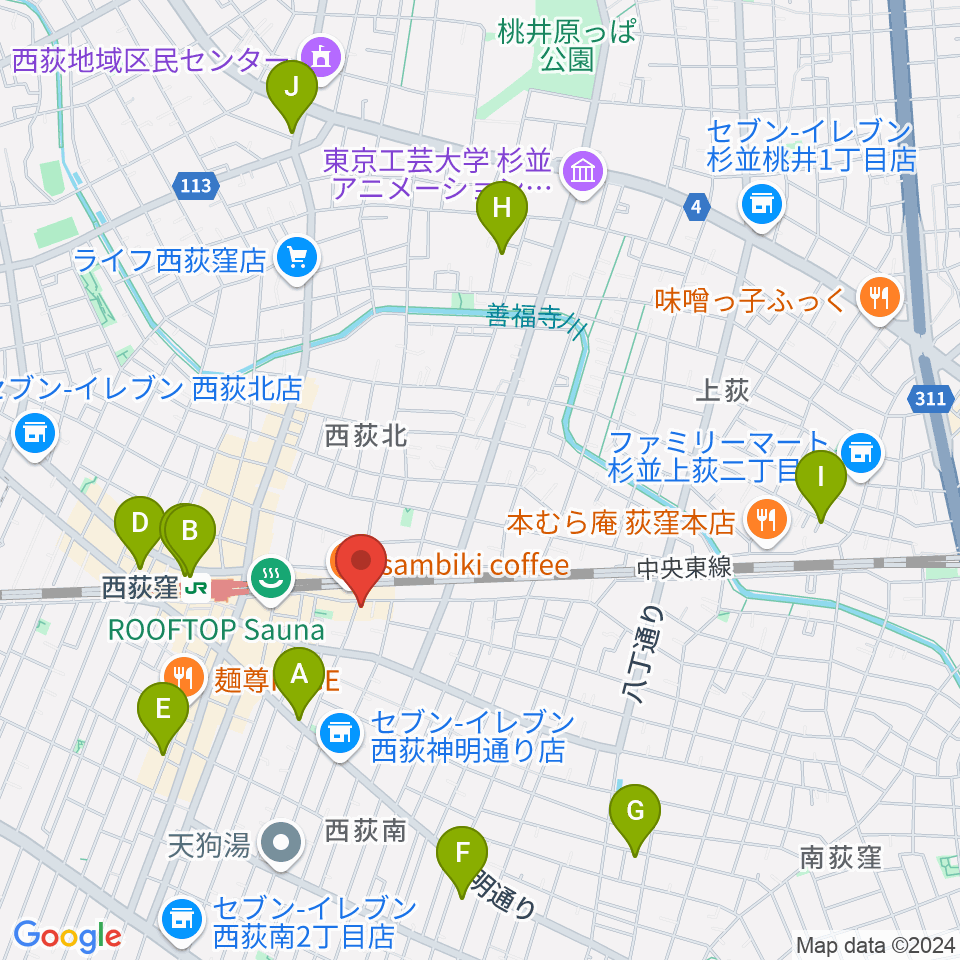 ギターショップG&M周辺のホテル一覧地図