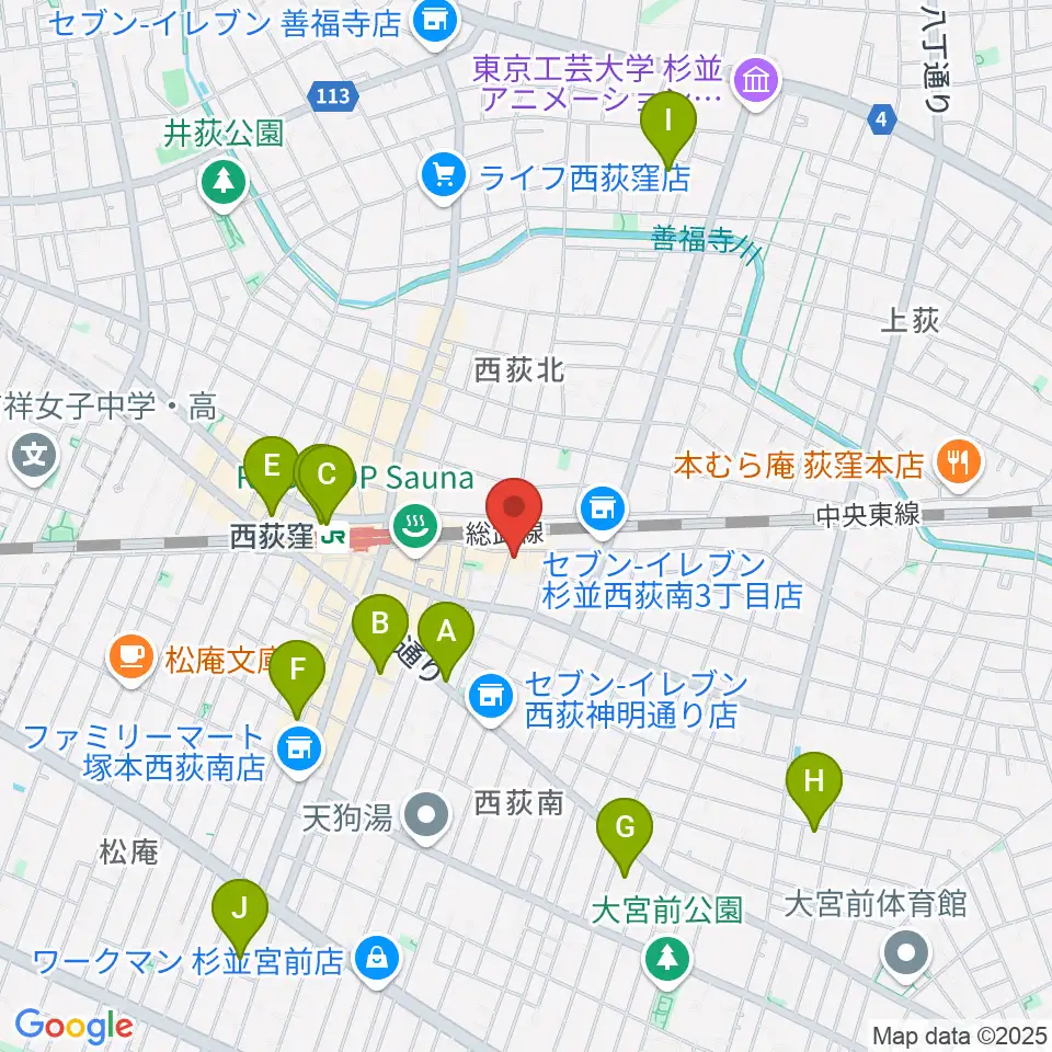ギターショップG&M周辺のホテル一覧地図