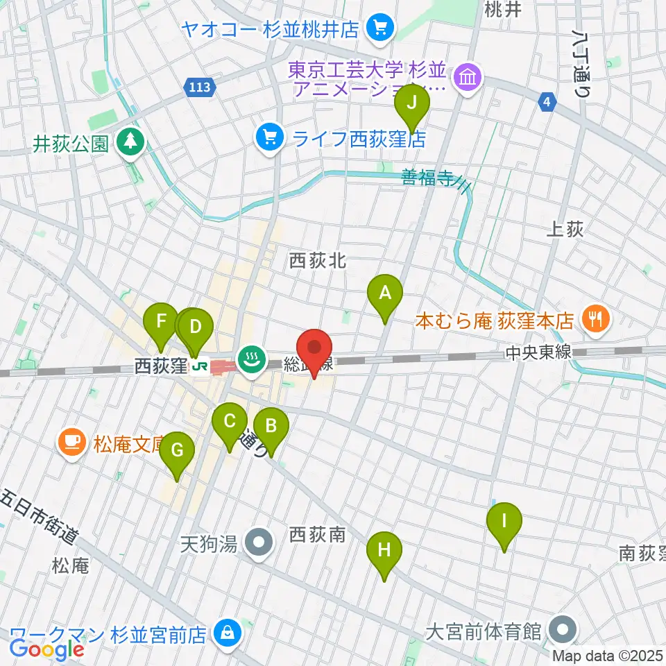 ギターショップG&M周辺のホテル一覧地図