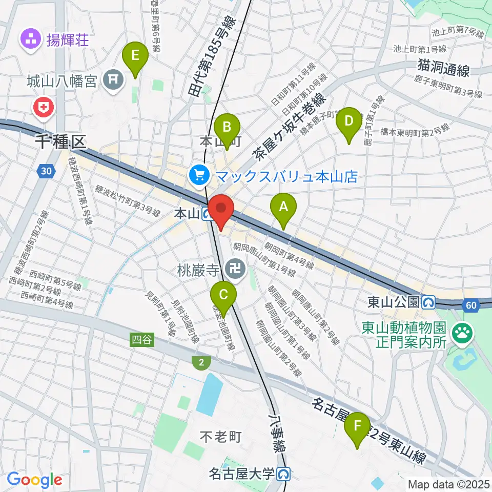 弦楽器グレイス周辺のホテル一覧地図