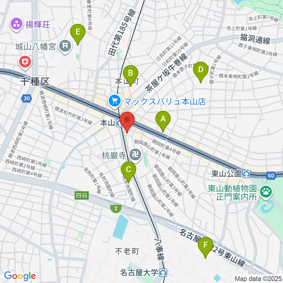 弦楽器グレイス周辺のホテル一覧地図