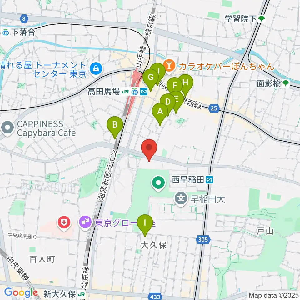 ハセカン ハセガワ管楽器工房周辺のホテル一覧地図
