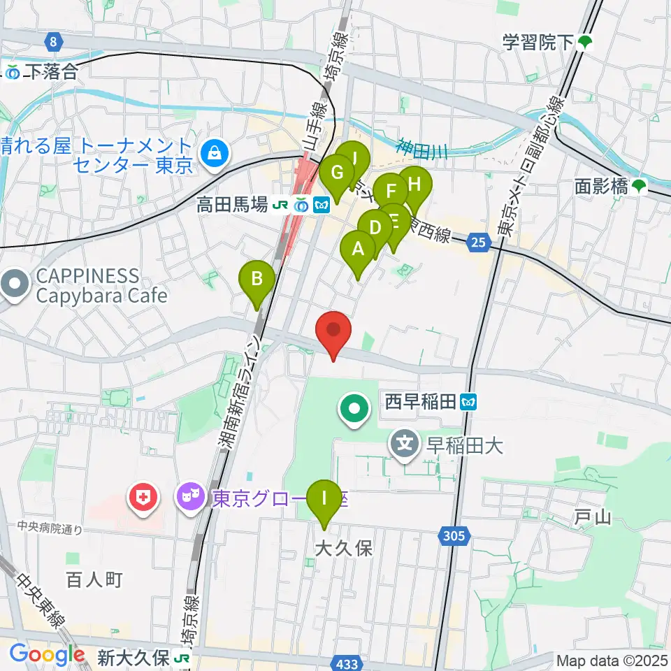 ハセカン ハセガワ管楽器工房周辺のホテル一覧地図