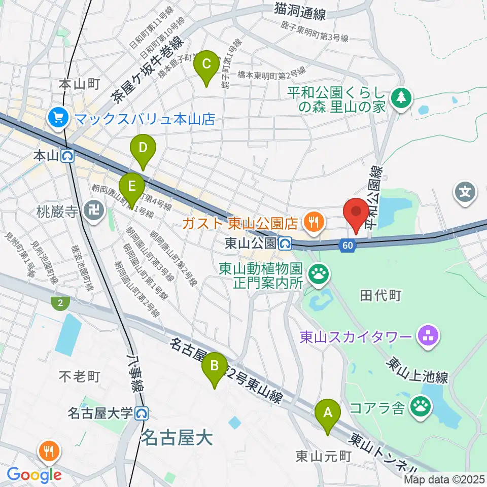 磯貝工房周辺のホテル一覧地図