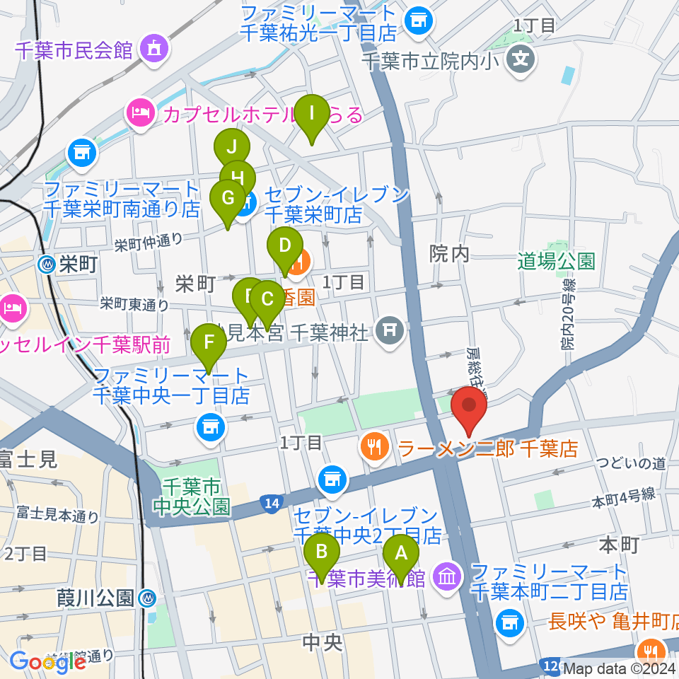 ルイジアナ・ギターズ周辺のホテル一覧地図