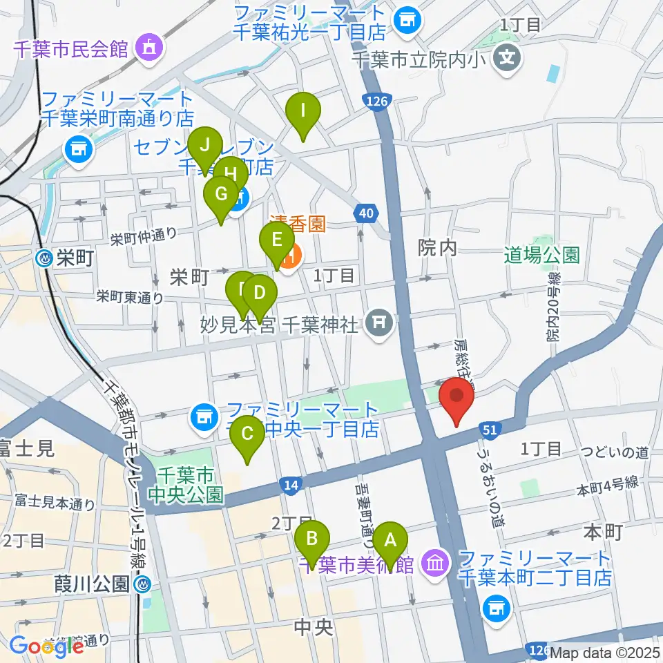 ルイジアナ・ギターズ周辺のホテル一覧地図