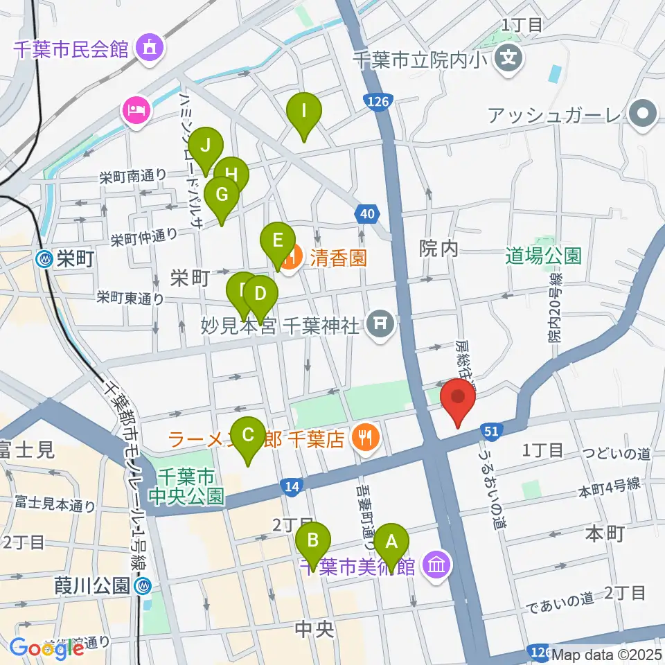 ルイジアナ・ギターズ周辺のホテル一覧地図