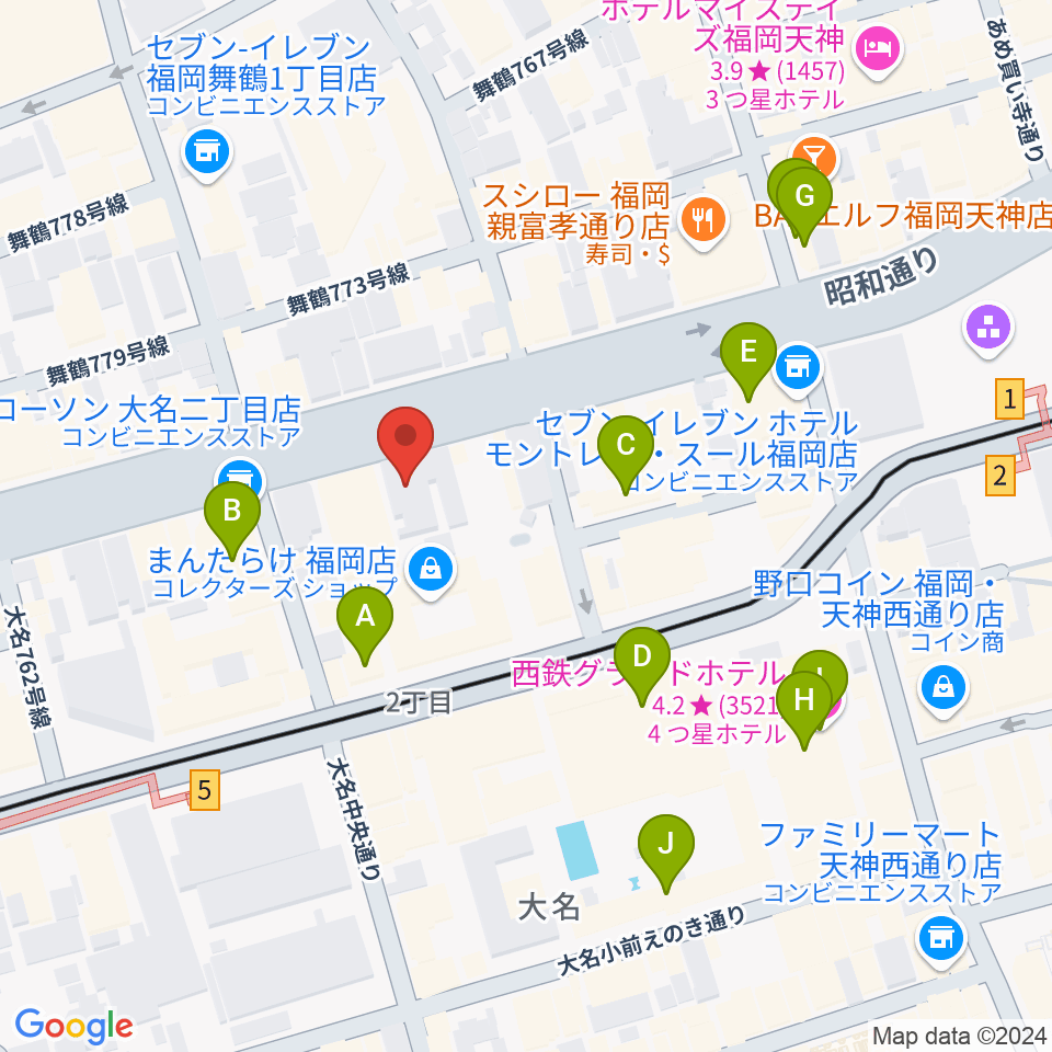 イズタ・バイオリン周辺のホテル一覧地図