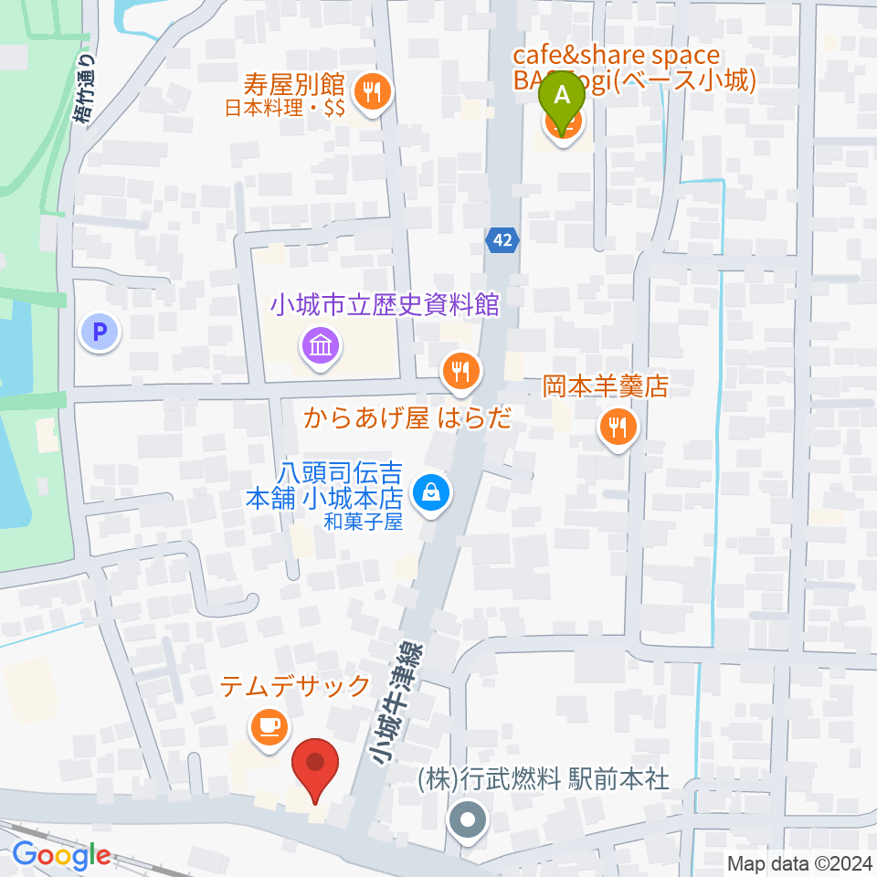 KANファクトリー周辺のホテル一覧地図