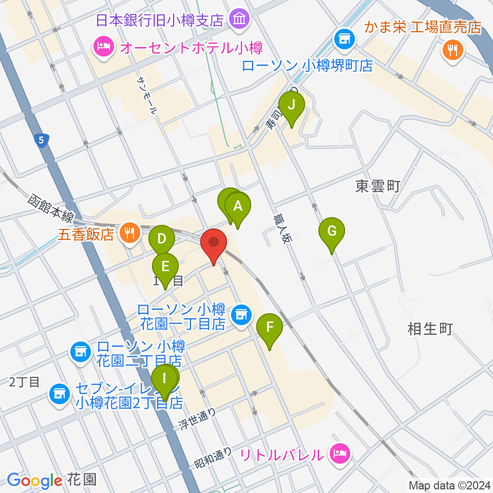 光栄堂楽器店周辺のホテル一覧地図