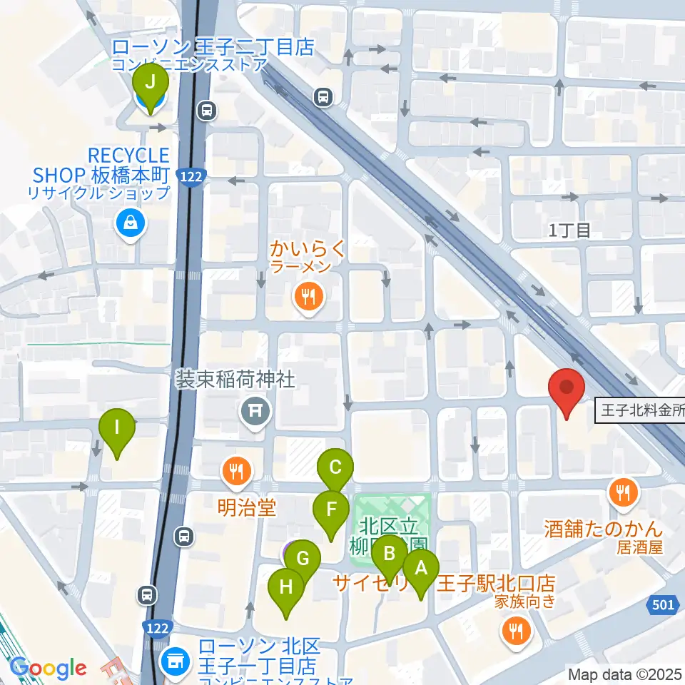 武蔵野楽器周辺のホテル一覧地図