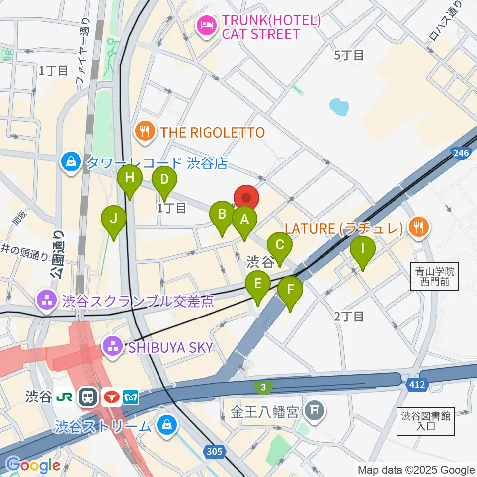 ニコニコギターズ周辺のホテル一覧地図