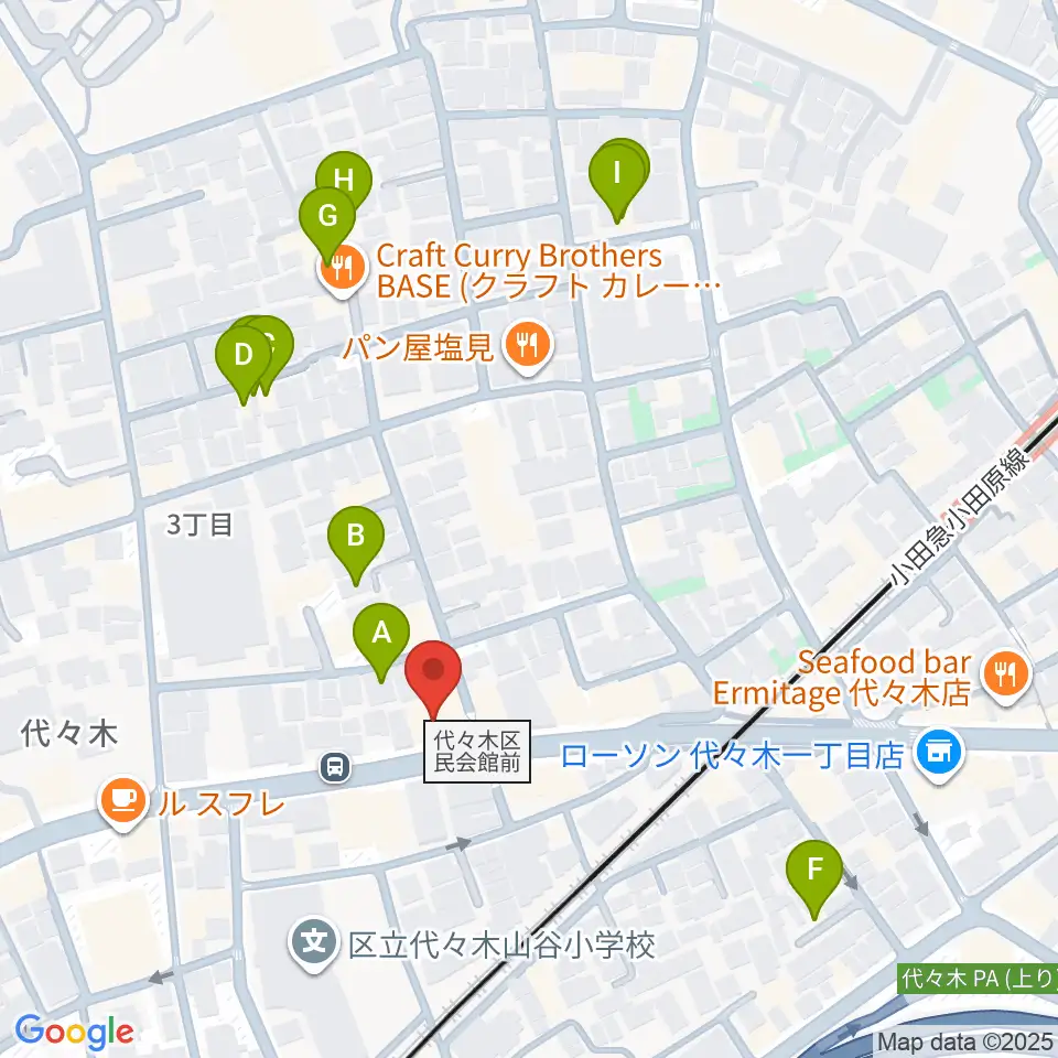 オープンエアースタジオ周辺のホテル一覧地図