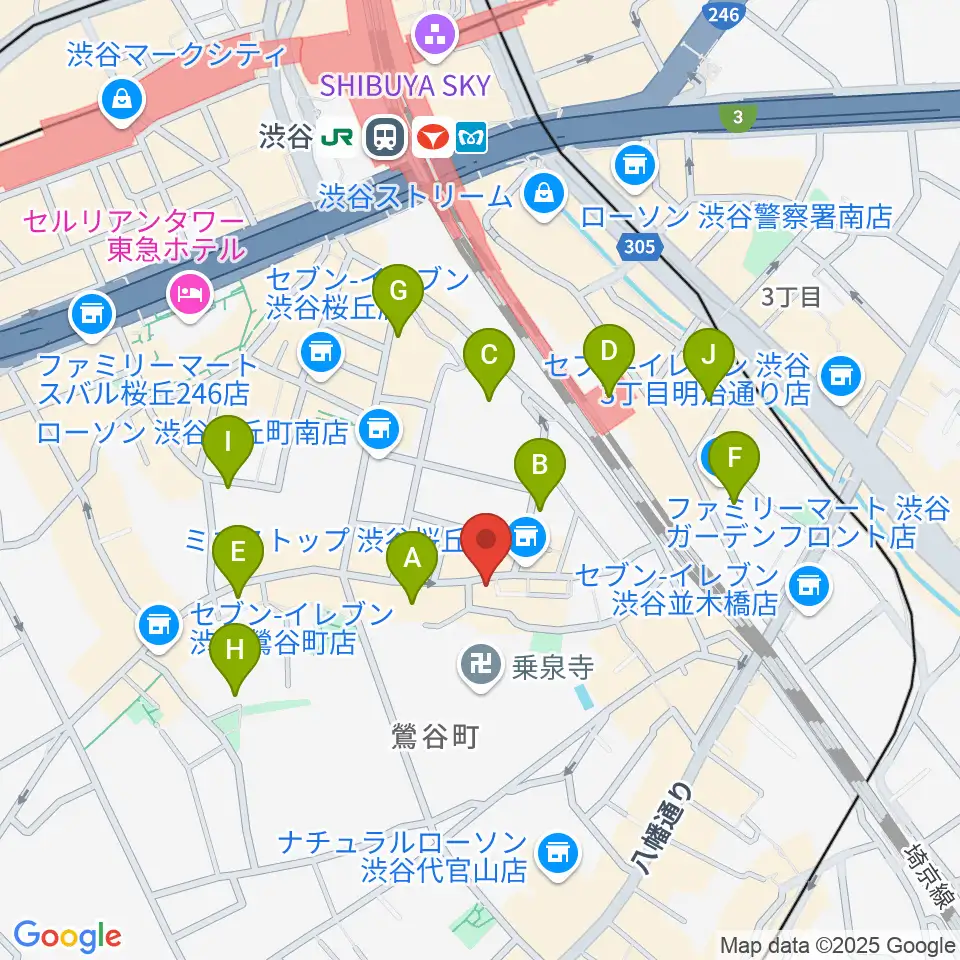 楽器レンタルドットコム周辺のホテル一覧地図