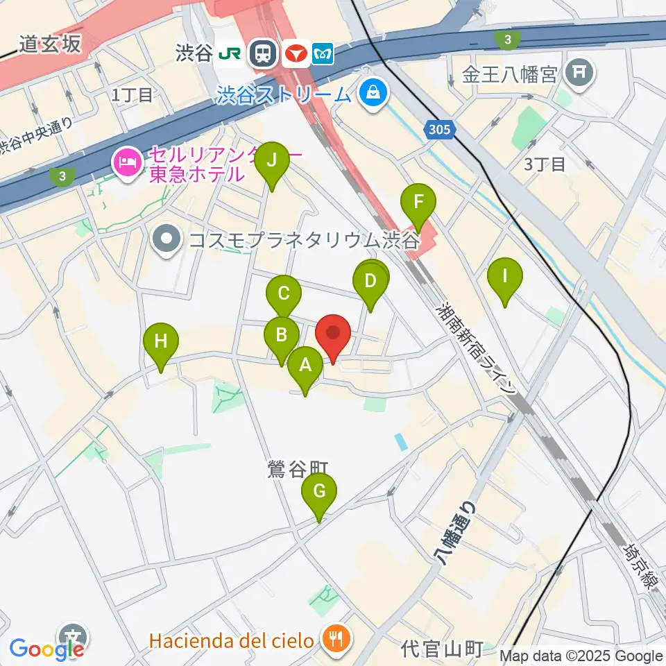 楽器レンタルドットコム周辺のホテル一覧地図