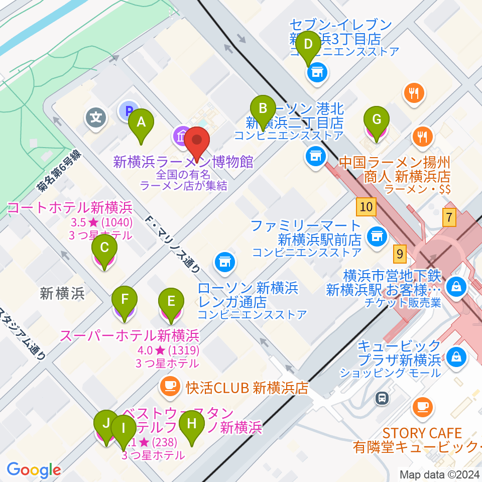 弦楽器工房 拓蔵周辺のホテル一覧地図