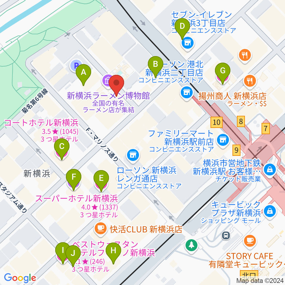 弦楽器工房 拓蔵周辺のホテル一覧地図