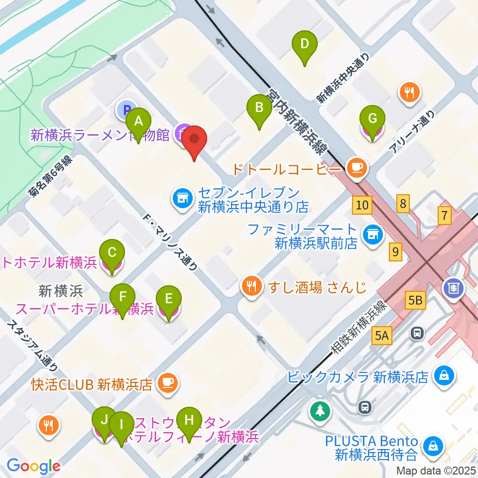 弦楽器工房 拓蔵周辺のホテル一覧地図