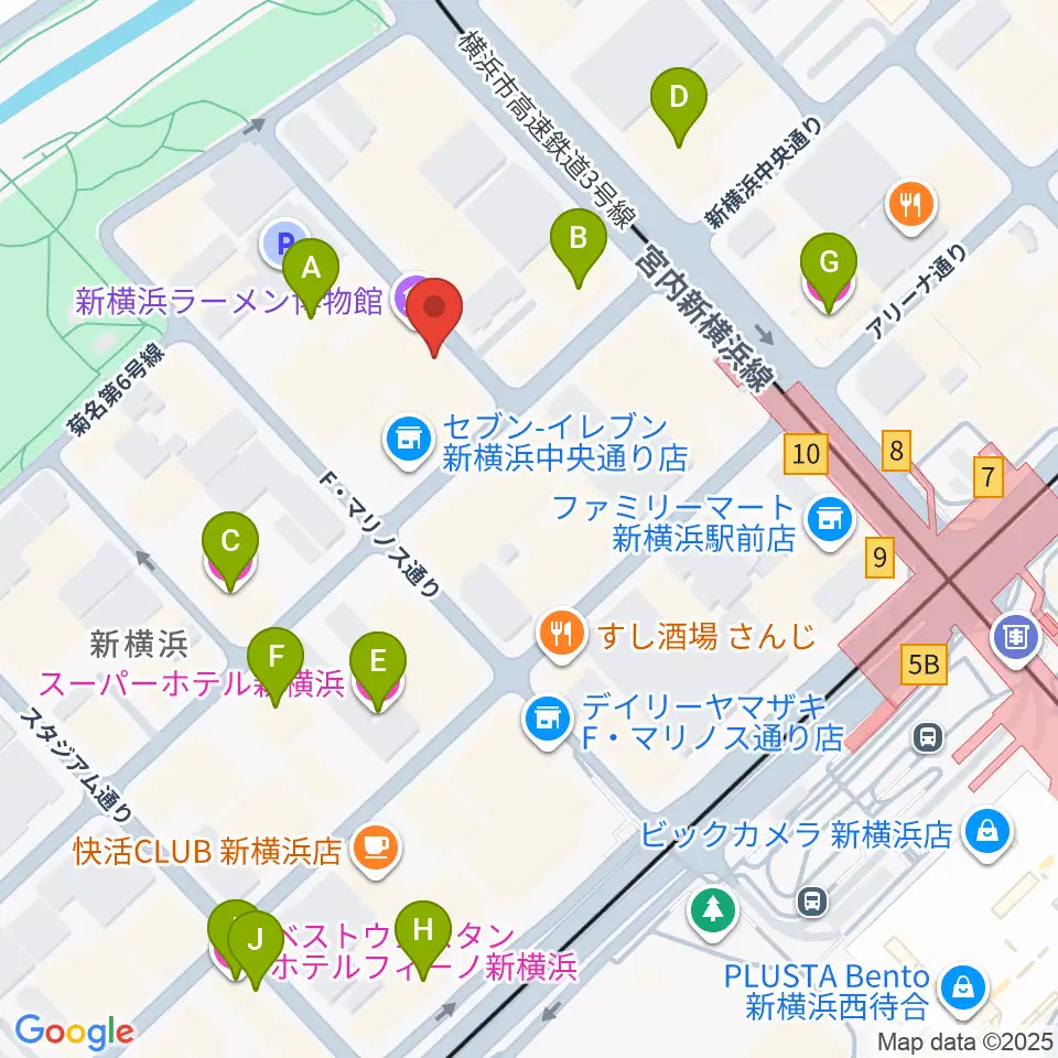 弦楽器工房 拓蔵周辺のホテル一覧地図