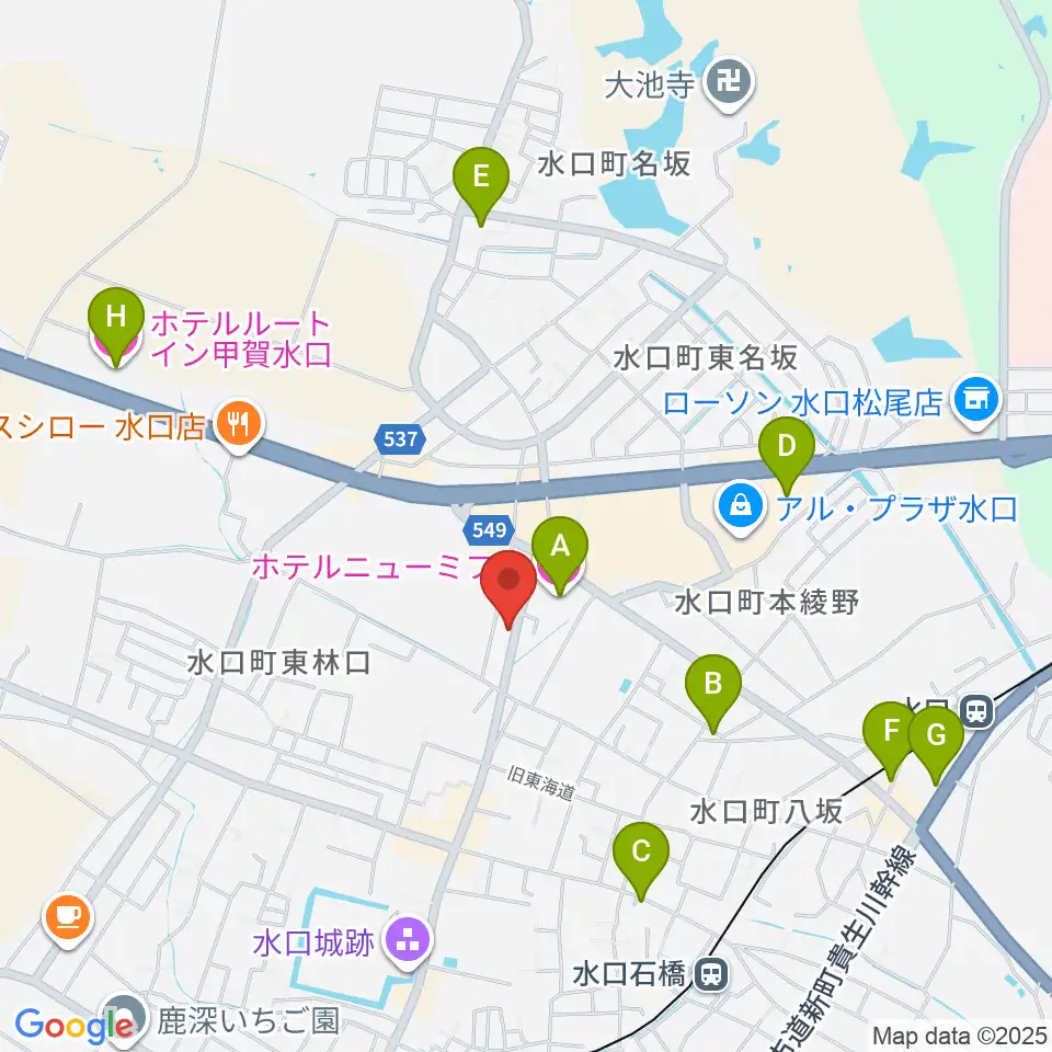 サンクス楽器周辺のホテル一覧地図