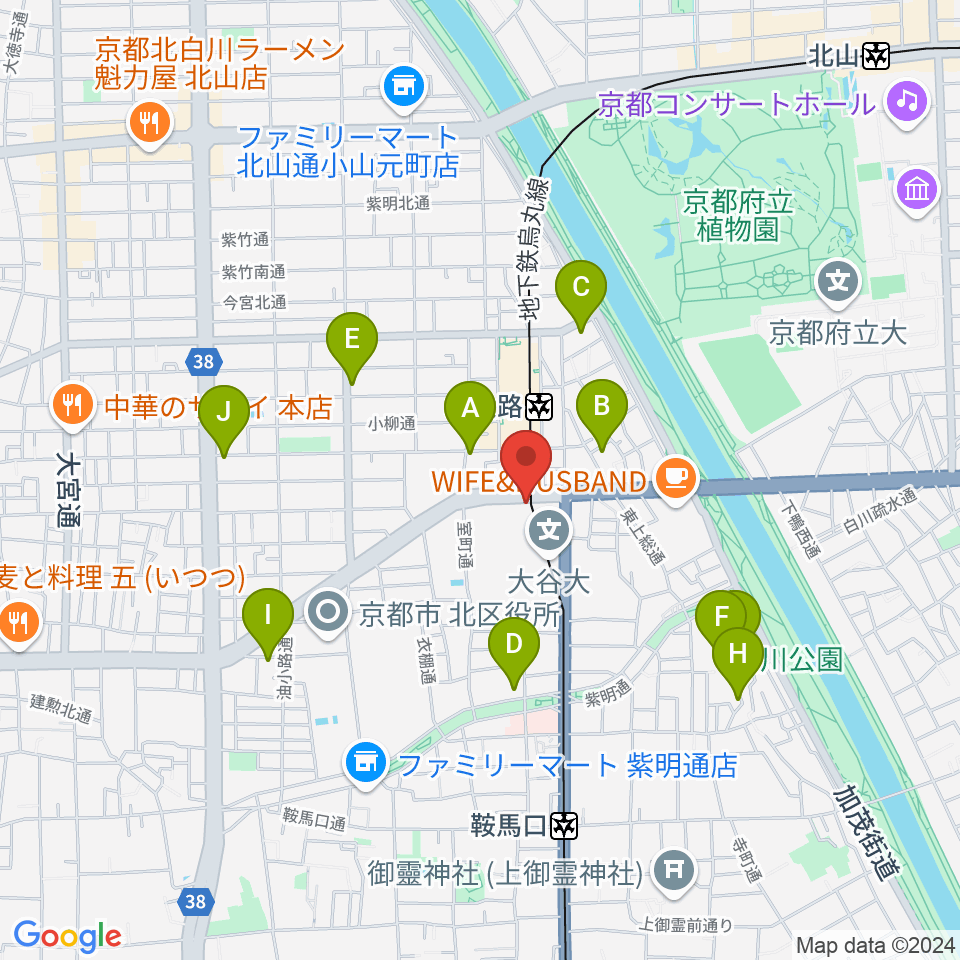 アメリカヤ楽器店周辺のホテル一覧地図