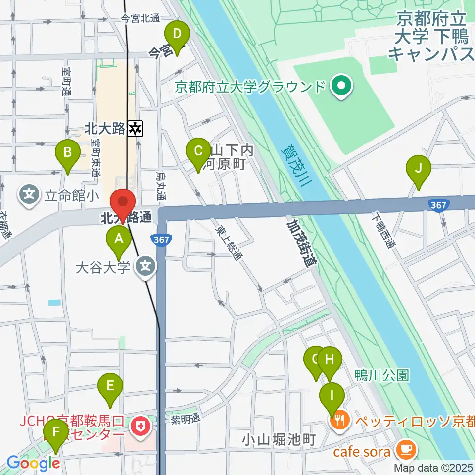 アメリカヤ楽器店周辺のホテル一覧地図