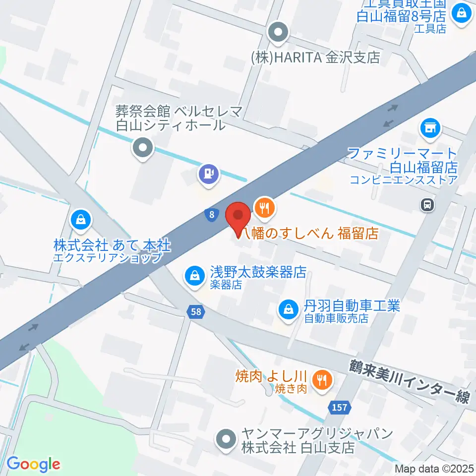 浅野太鼓楽器店周辺のホテル一覧地図