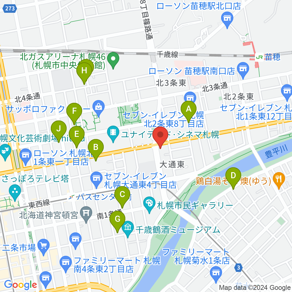 アトリエ・ビー・ウィンド周辺のホテル一覧地図