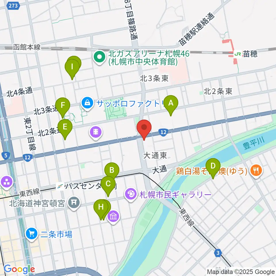 アトリエ・ビー・ウィンド周辺のホテル一覧地図